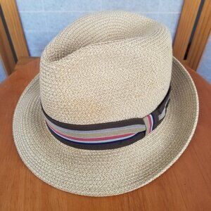 Bailey Of Hollywood Salem Paper Poly Toyo Fedora Coconut Hat Cap Size L